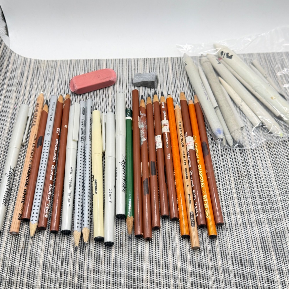 Artist Drawing Set Grumbacher General's Charcoal Faber-Castell Prismacolor Pens